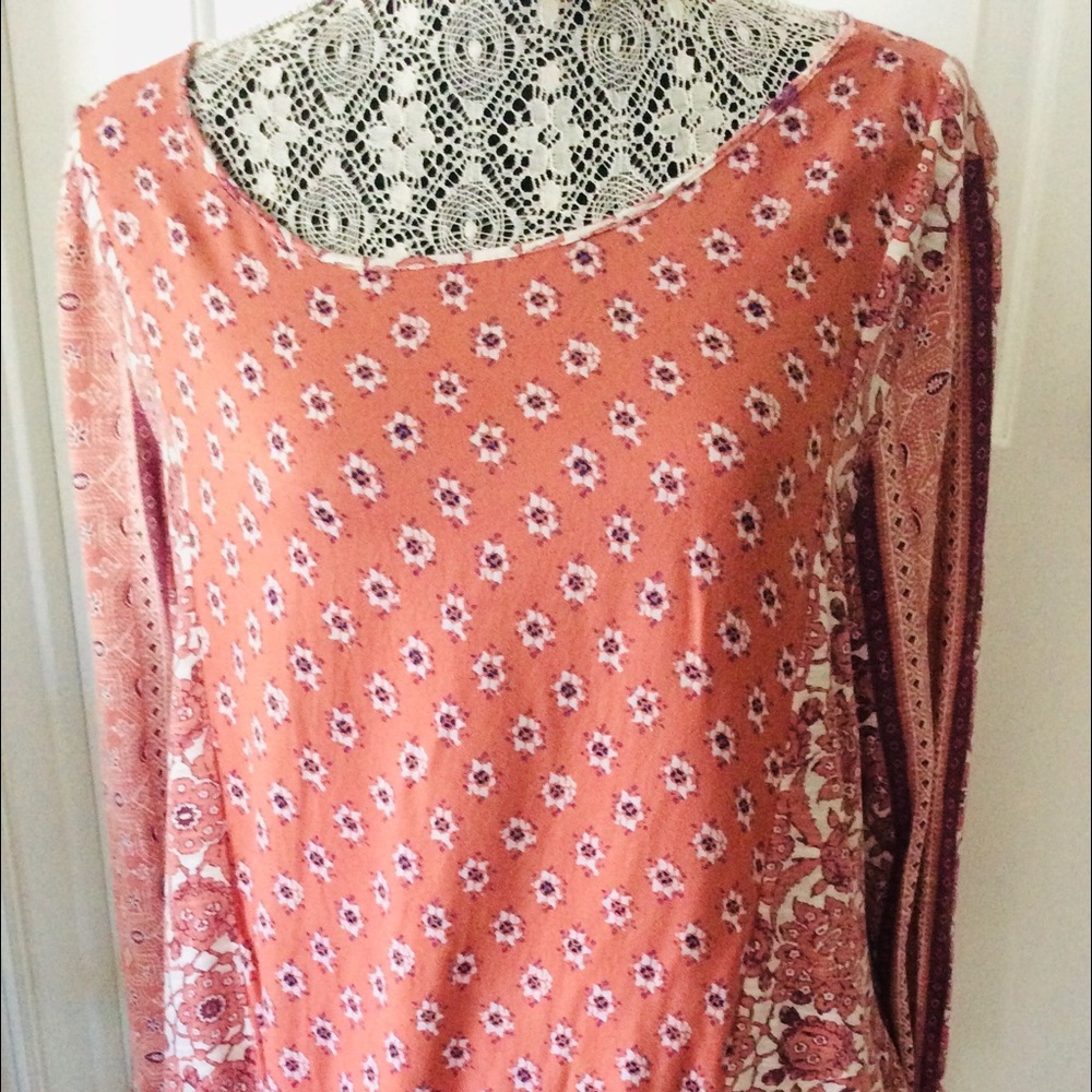 EUC LUCKY BRAND “Live in Love” Print Shirt, Sz L